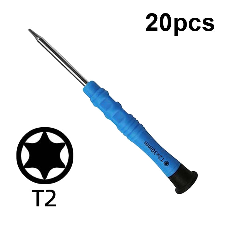 20pcs Mini Anti-slip Screwdriver Mobile Phone Disassembly Maintenance Tools, 1.5 Phillips, 1.5 Straight, 2.0 Phillips, 2.0 Straight, 1.2 Phillips, 1.2 Five Star, 0.8 Five Star, 0.6Y, T2, T3, T4, T5, T6