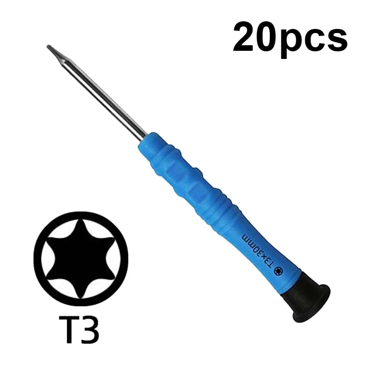 20pcs Mini Anti-slip Screwdriver Mobile Phone Disassembly Maintenance Tools, 1.5 Phillips, 1.5 Straight, 2.0 Phillips, 2.0 Straight, 1.2 Phillips, 1.2 Five Star, 0.8 Five Star, 0.6Y, T2, T3, T4, T5, T6