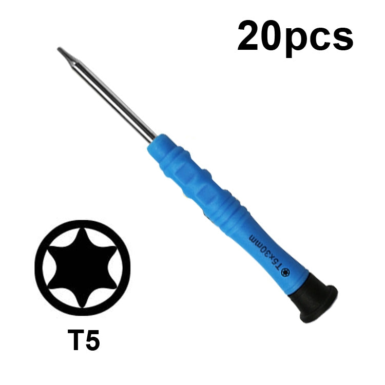 20pcs Mini Anti-slip Screwdriver Mobile Phone Disassembly Maintenance Tools, 1.5 Phillips, 1.5 Straight, 2.0 Phillips, 2.0 Straight, 1.2 Phillips, 1.2 Five Star, 0.8 Five Star, 0.6Y, T2, T3, T4, T5, T6