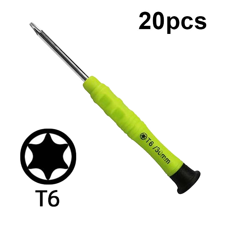 20pcs Mini Anti-slip Screwdriver Mobile Phone Disassembly Maintenance Tools, 1.5 Phillips, 1.5 Straight, 2.0 Phillips, 2.0 Straight, 1.2 Phillips, 1.2 Five Star, 0.8 Five Star, 0.6Y, T2, T3, T4, T5, T6