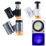 Microscopio ottico 60X con luce LED per banconote