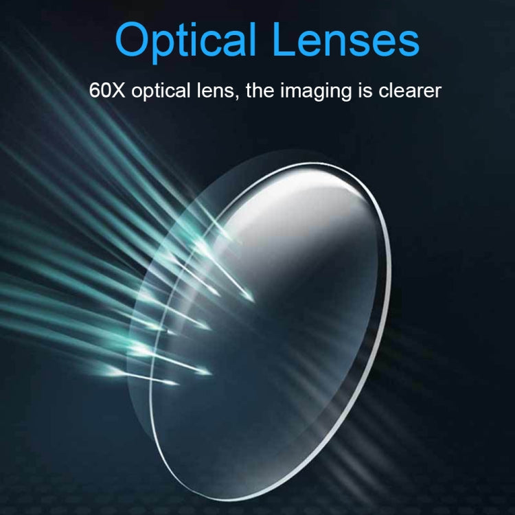 Microscopio ottico 60X con luce LED per banconote