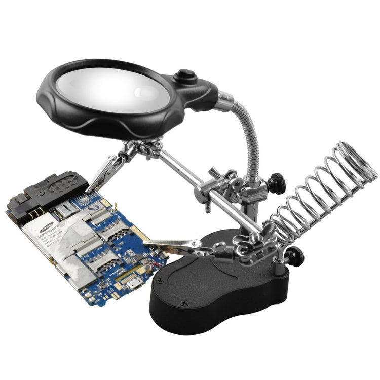 Lente d'ingrandimento 3.5X/12X con LED e clip ausiliaria