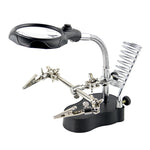 Lente d'ingrandimento 3.5X/12X con LED e clip ausiliaria