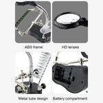 Lente d'ingrandimento 3.5X/12X con LED e clip ausiliaria