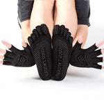 Guanti sportivi antiscivolo per yoga a dita aperte + set di calze yoga a cinque dita, Gloves+Socks Black, Gloves+Socks Grey, Gloves+Socks Red, Gloves+Socks Purple, Gloves+Socks Blue, Gloves+Socks Open Toe Black, Gloves+Socks Open Toe Gray              ...