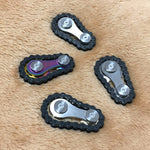 Giroscopio a catena nera Giroscopio con punta delle dita EDC Ruota dentata giocattolo in metallo Volano, Black Gold Plated, Black Full Stainless Steel, Black Gun Plated, Black Colorful