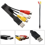 Cavo audio AV da USB a 3 bus RCA 1 maschio 3 femmina, 25cm, 1.5m
