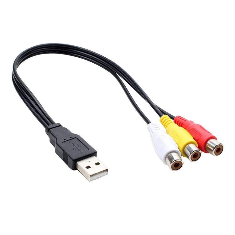 Cavo audio AV da USB a 3 bus RCA 1 maschio 3 femmina, 25cm, 1.5m