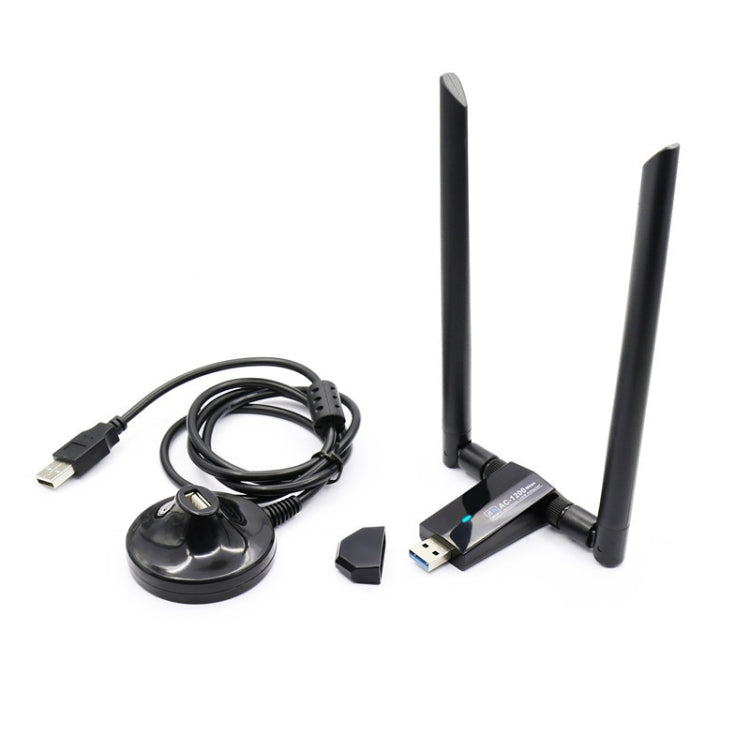 Scheda di rete wireless da 1200 m Ricevitore WiFi 802.11AC USB3.0 a doppia frequenza 2.4G/5.8G, 1200m USB3.0