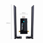 Scheda di rete wireless da 1200 m Ricevitore WiFi 802.11AC USB3.0 a doppia frequenza 2.4G/5.8G, 1200m USB3.0