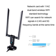 Scheda di rete wireless da 1200 m Ricevitore WiFi 802.11AC USB3.0 a doppia frequenza 2.4G/5.8G, 1200m USB3.0
