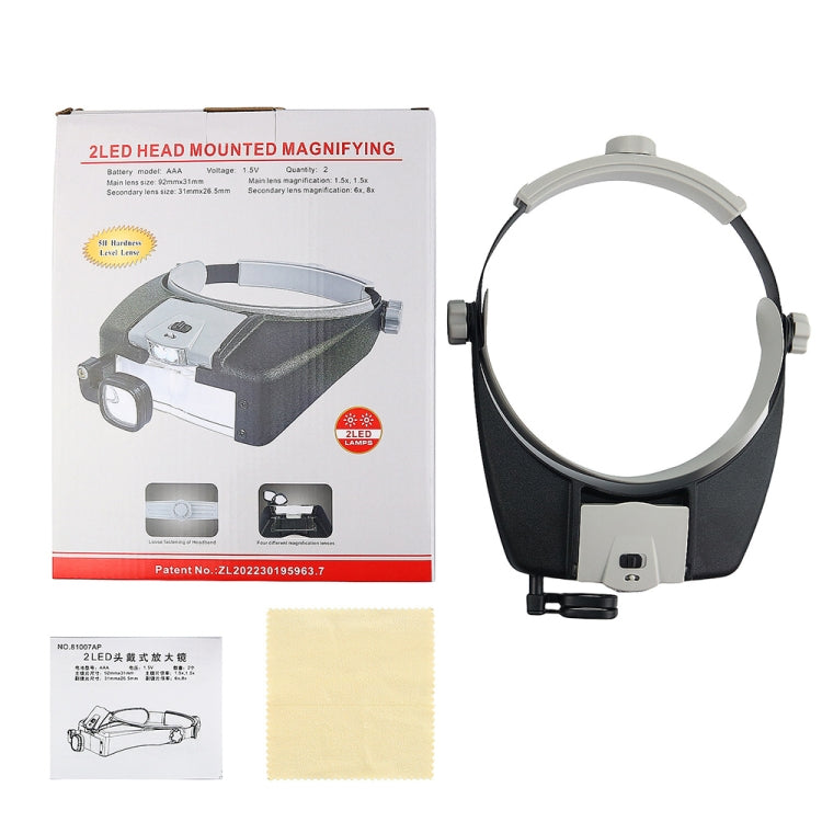 Lente d'ingrandimento da testa con luce LED 81007-AP