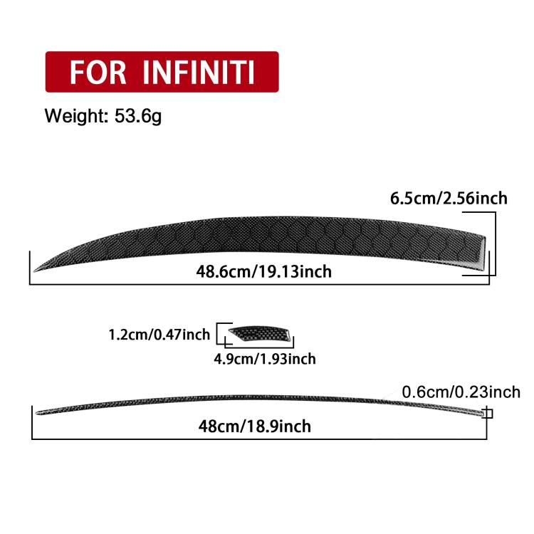 Per Infiniti G35/G37/G25/Q60 3 pezzi/set adesivo presa d'aria guida a sinistra, Left-hand Drive