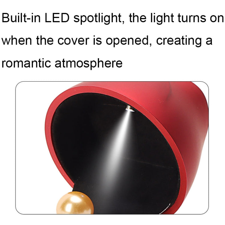 017257 Scatola di immagazzinaggio della collana dell'anello del riflettore a LED a forma di rosa senza gioielli, specifiche:, 017257 Ring(Red), 017257 Ring(Royal Blue), 017257 Ring(White), 017257 Ring(Pink), 017257 Ring(Green), 017257 Pendant(Red)     ...