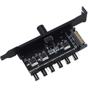 PIC Bit Case Interruttore di controllo della ventola di raffreddamento PWM Regolatore di velocità della ventola del computer a 6 vie, PIC Bit Case SATA, PIC Bit Case Big 4Pin