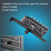 PIC Bit Case Interruttore di controllo della ventola di raffreddamento PWM Regolatore di velocità della ventola del computer a 6 vie, PIC Bit Case SATA, PIC Bit Case Big 4Pin