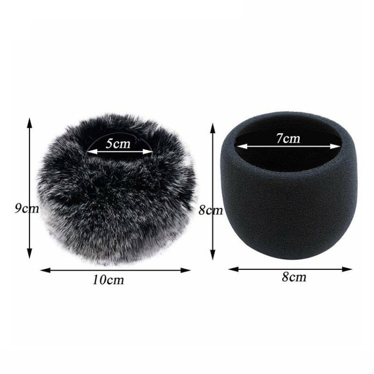 Per Blue Yeti Pro Spugna anti-pop e antivento/Copri microfono soffice, Black Sponge, Blue Sponge, Black Hair, Gray Hair