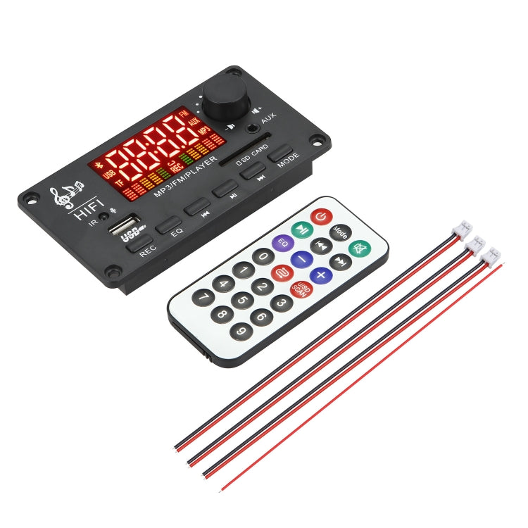 JX-Y04 Scheda di decodifica Bluetooth con schermo a colori 12V 50W, supporto FM / chiamata / registrazione, JX-Y04 White, JX-Y04 Black, JX-Y04 Black White