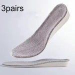 3 paia di solette invernali in velluto Solette interne calde per aumentare l'altezza, 1.5cm Beige, 2.5cm Beige, 3.5cm Beige, 1.5cm Gray