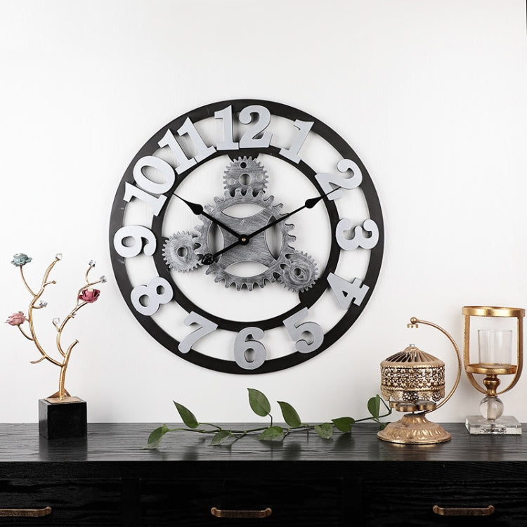 Orologio da parete silenzioso vintage con ingranaggi rotondi in legno, Rome Number 58cm 6 Gears Golden, Rome Number  58cm  6 Gears  Silver, Rome Number  58cm 4 Gears Golden, Rome Number  58cm 4 Gears Silver, Number 58cm 4 Gears Golden                  ...