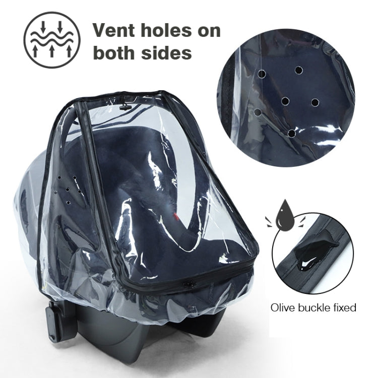 Parapioggia per seggiolino di sicurezza per bambini Parapioggia per passeggino in EVA trasparente, Rain Cover