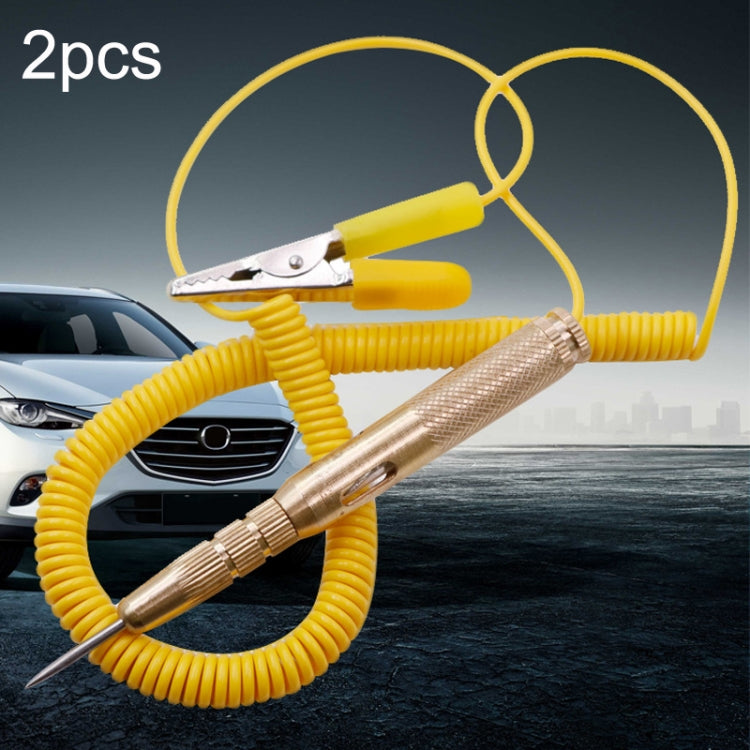 2pcs 6-24V Car Circuit Test Pen Test multifunzionale a LED Test di passaggio Test della luce Test della luce Penna, LED Spring Test Pen