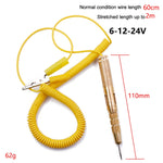 2pcs 6-24V Car Circuit Test Pen Test multifunzionale a LED Test di passaggio Test della luce Test della luce Penna, LED Spring Test Pen