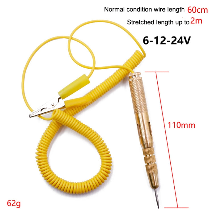 2pcs 6-24V Car Circuit Test Pen Test multifunzionale a LED Test di passaggio Test della luce Test della luce Penna, LED Spring Test Pen
