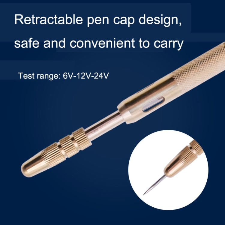 2pcs 6-24V Car Circuit Test Pen Test multifunzionale a LED Test di passaggio Test della luce Test della luce Penna, LED Spring Test Pen