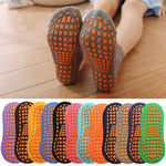 Calzini da trampolino da 4 paia Calzini da pavimento antiscivolo in gomma punteggiata Calzini da yoga, Adult 35-43 Yards