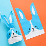 Sacchetto regalo cartone con orecchie coniglio 10x17cm