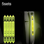 5set Riflettore di avviso di sicurezza anti-collisione per porta di apertura dell'auto, 5sets Fluorescent Green, 5sets Diamond White, 5sets Diamond Red, 5sets Diamond Blue, 5sets Diamond Yellow