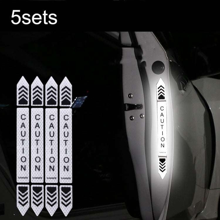 5set Riflettore di avviso di sicurezza anti-collisione per porta di apertura dell'auto, 5sets Fluorescent Green, 5sets Diamond White, 5sets Diamond Red, 5sets Diamond Blue, 5sets Diamond Yellow