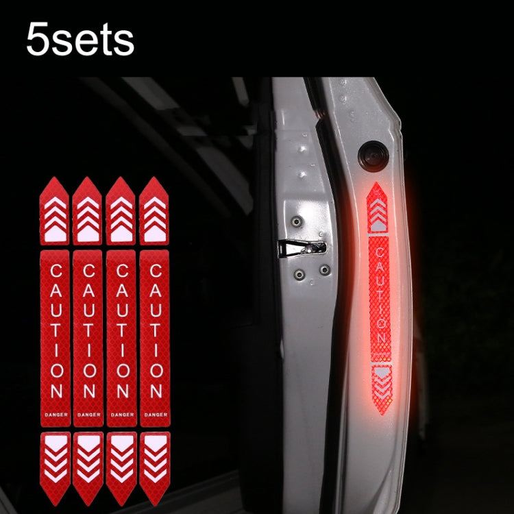 5set Riflettore di avviso di sicurezza anti-collisione per porta di apertura dell'auto, 5sets Fluorescent Green, 5sets Diamond White, 5sets Diamond Red, 5sets Diamond Blue, 5sets Diamond Yellow