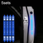 5set Riflettore di avviso di sicurezza anti-collisione per porta di apertura dell'auto, 5sets Fluorescent Green, 5sets Diamond White, 5sets Diamond Red, 5sets Diamond Blue, 5sets Diamond Yellow