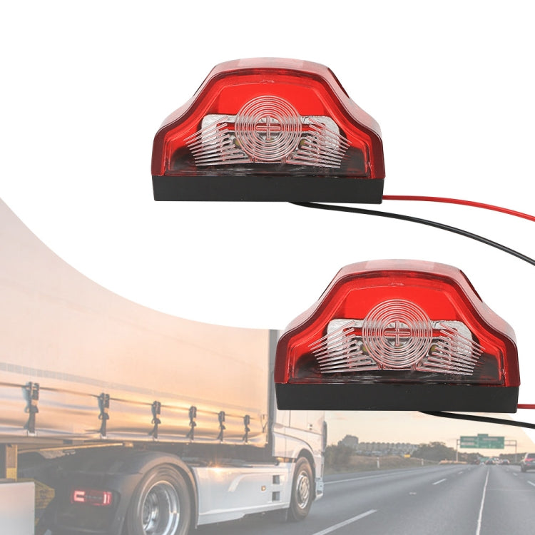 2pcs MK-198 3LED Van / Truck / Trailer Lampada targa a luce bianca, MK-198