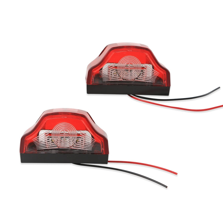 2pcs MK-198 3LED Van / Truck / Trailer Lampada targa a luce bianca, MK-198