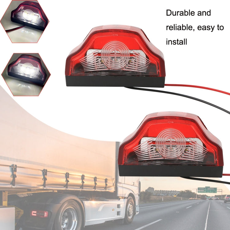 2pcs MK-198 3LED Van / Truck / Trailer Lampada targa a luce bianca, MK-198