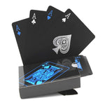 2 paia 54 carte da gioco in plastica impermeabile da tavolo da poker carte da gioco magiche in PVC, Blue, Red
