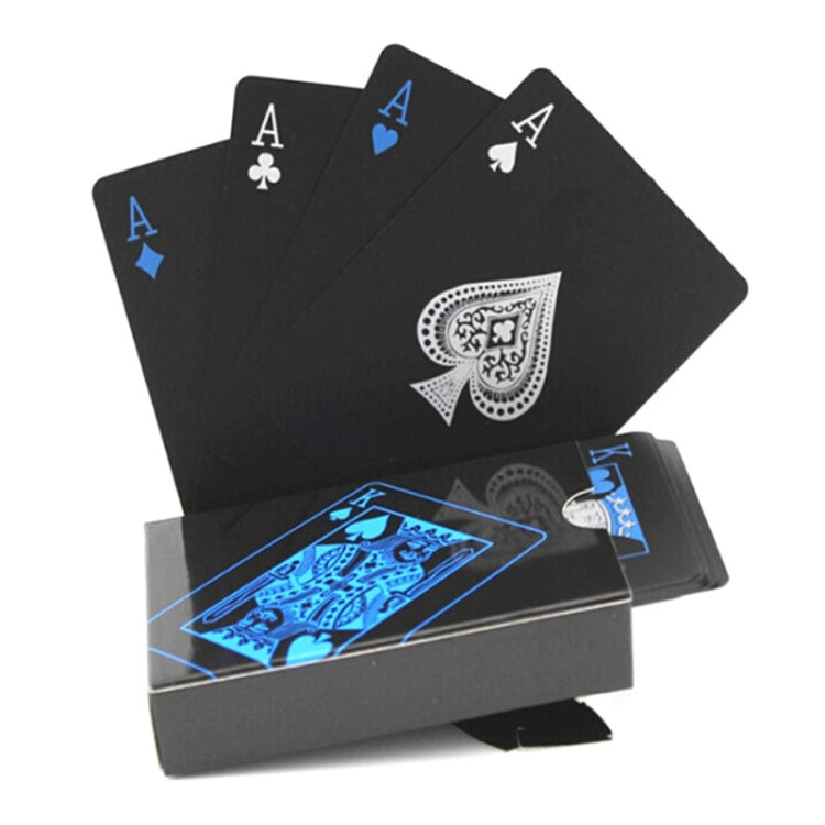 2 paia 54 carte da gioco in plastica impermeabile da tavolo da poker carte da gioco magiche in PVC, Blue, Red