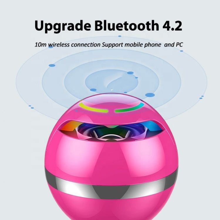 GS009 Bluetooth 4.2 Piccolo altoparlante a sfera rotonda con supporto TF Card / FM colorato Llight