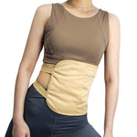 Confezione di olio di ricino riutilizzabile per la disintossicazione del fegato e il comfort durante il sonno (senza olio di ricino), Waist Khaki, Waist White, Waist  Pink