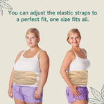 Confezione di olio di ricino riutilizzabile per la disintossicazione del fegato e il comfort durante il sonno (senza olio di ricino), Waist Khaki, Waist White, Waist  Pink