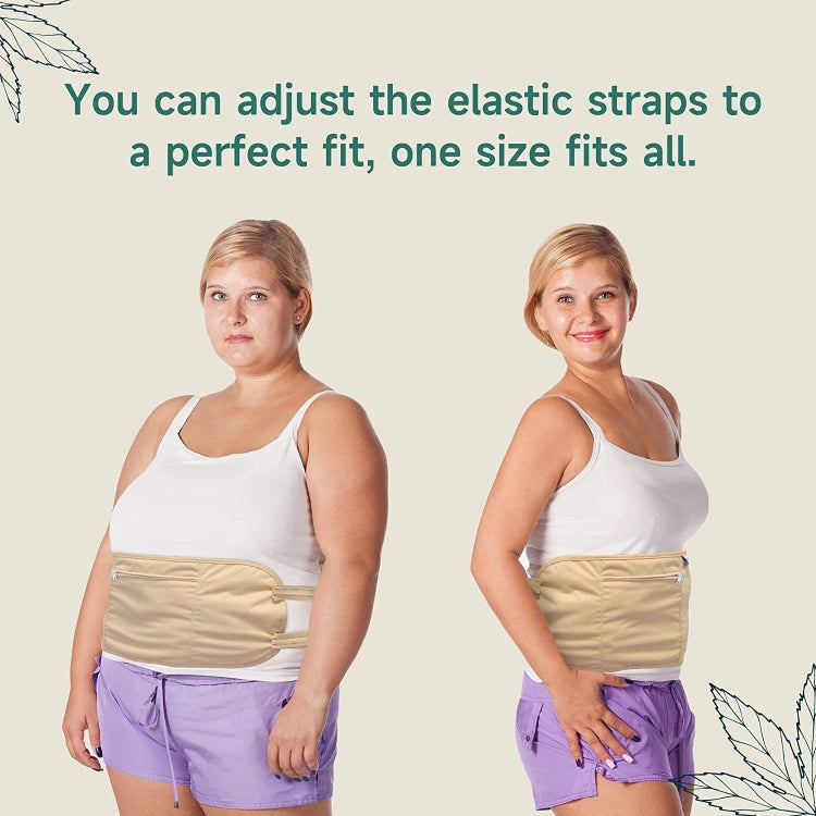 Confezione di olio di ricino riutilizzabile per la disintossicazione del fegato e il comfort durante il sonno (senza olio di ricino), Waist Khaki, Waist White, Waist  Pink