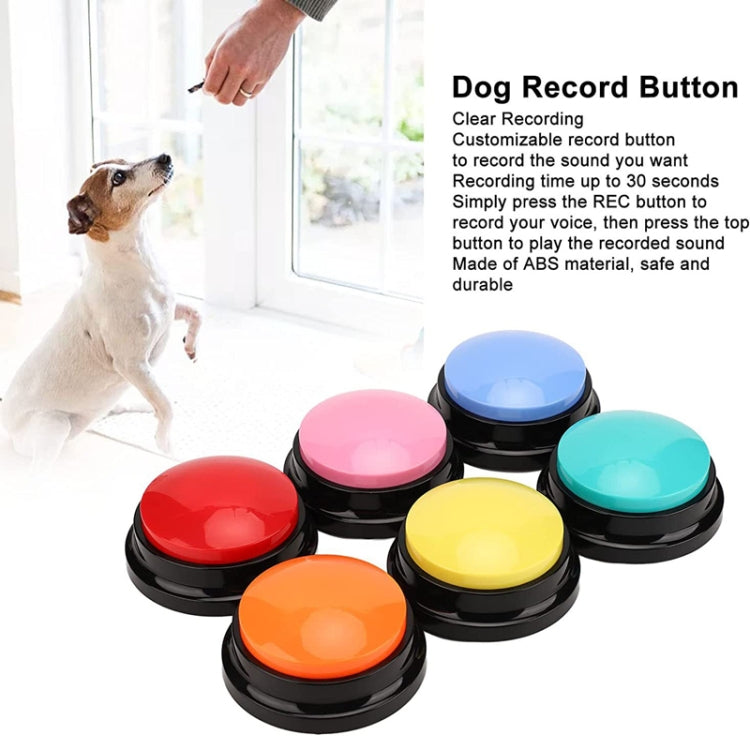 Pet Communication Button Dog Vocal Box Vocalizzatore di registrazione, stile: modello di registrazione, Dark Blue, Light Blue, Green, Purple, Red, Orange, Rose Red, Pink, Yellow, Lake Blue, White