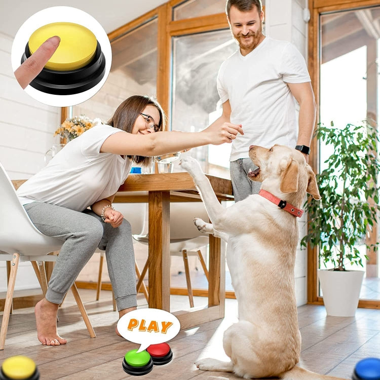 Pet Communication Button Dog Vocal Box Vocalizzatore di registrazione, stile: modello di registrazione, Dark Blue, Light Blue, Green, Purple, Red, Orange, Rose Red, Pink, Yellow, Lake Blue, White