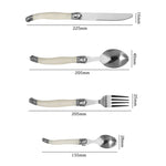 Coltello, forchetta, cucchiaio in acciaio inossidabile, manico in plastica, stoviglie occidentali, 3 In 1, 4 In 1, 6 Knives, 6 Forks, 6 Spoons, 6 Tea Spoons
