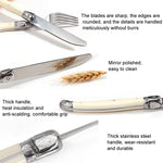 Coltello, forchetta, cucchiaio in acciaio inossidabile, manico in plastica, stoviglie occidentali, 3 In 1, 4 In 1, 6 Knives, 6 Forks, 6 Spoons, 6 Tea Spoons
