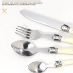 Coltello, forchetta, cucchiaio in acciaio inossidabile, manico in plastica, stoviglie occidentali, 3 In 1, 4 In 1, 6 Knives, 6 Forks, 6 Spoons, 6 Tea Spoons